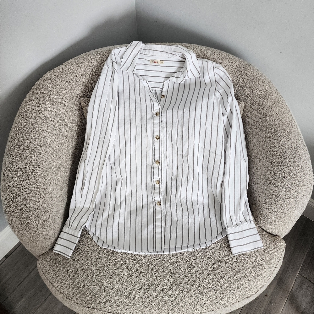 Faherty Striped Button Down Shirt - image 2